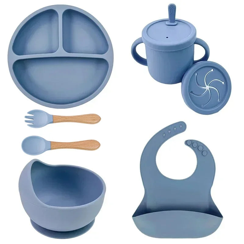 Food-Grade Silicone Baby Dinnerware Set