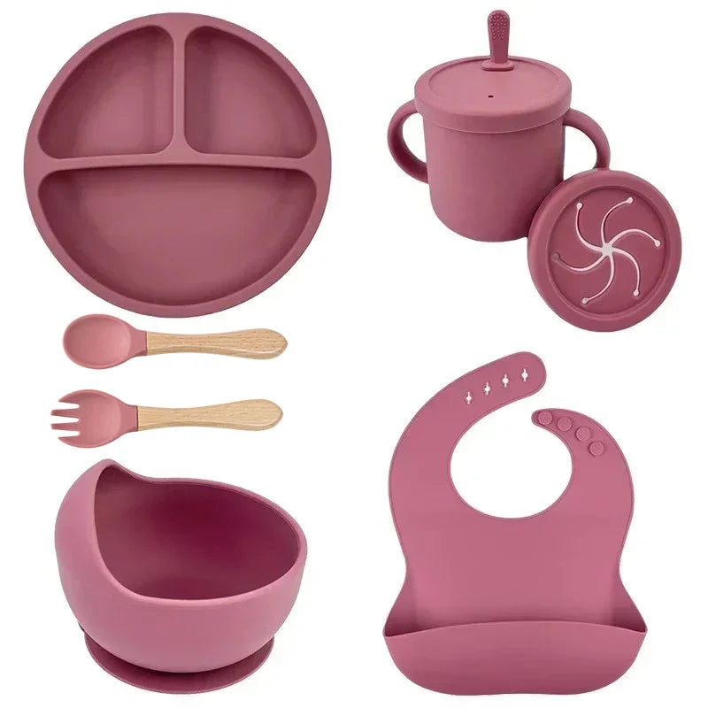 Food-Grade Silicone Baby Dinnerware Set