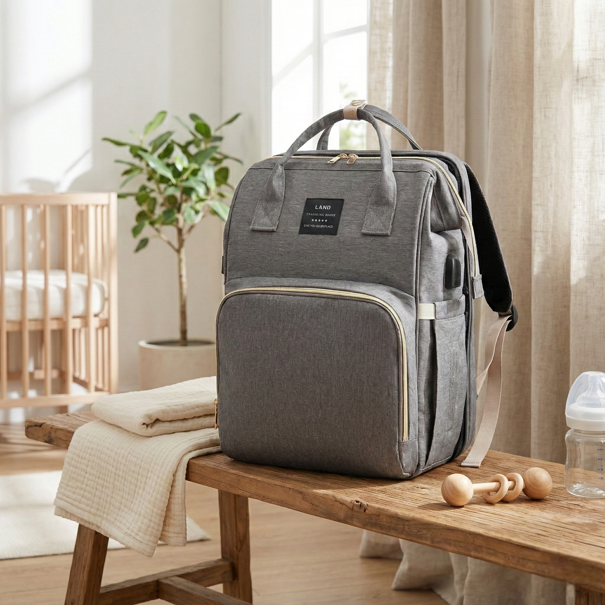 Folding Crib Baby Changing Bag