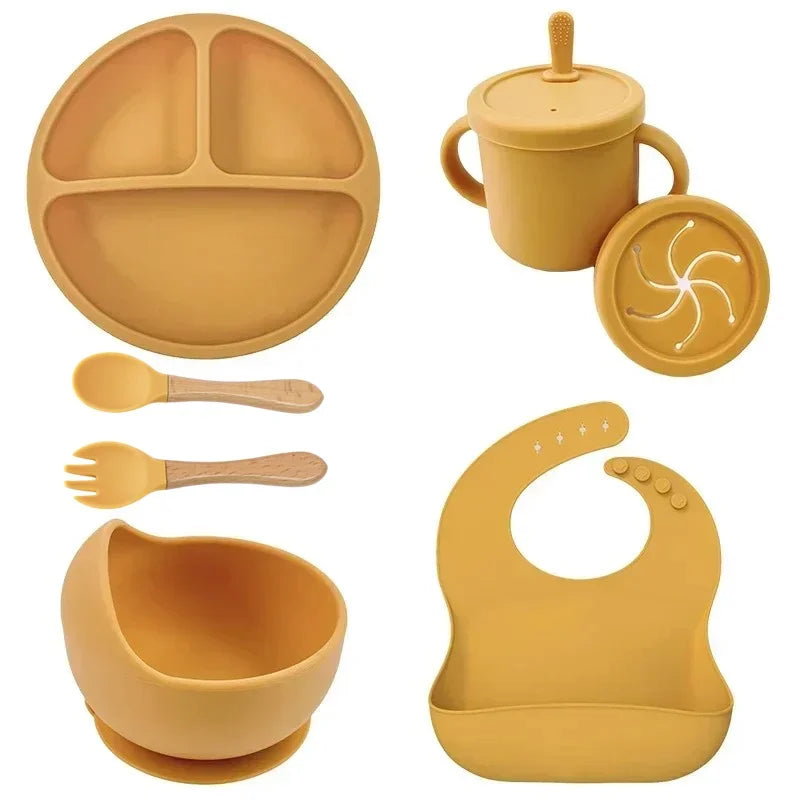 Food-Grade Silicone Baby Dinnerware Set