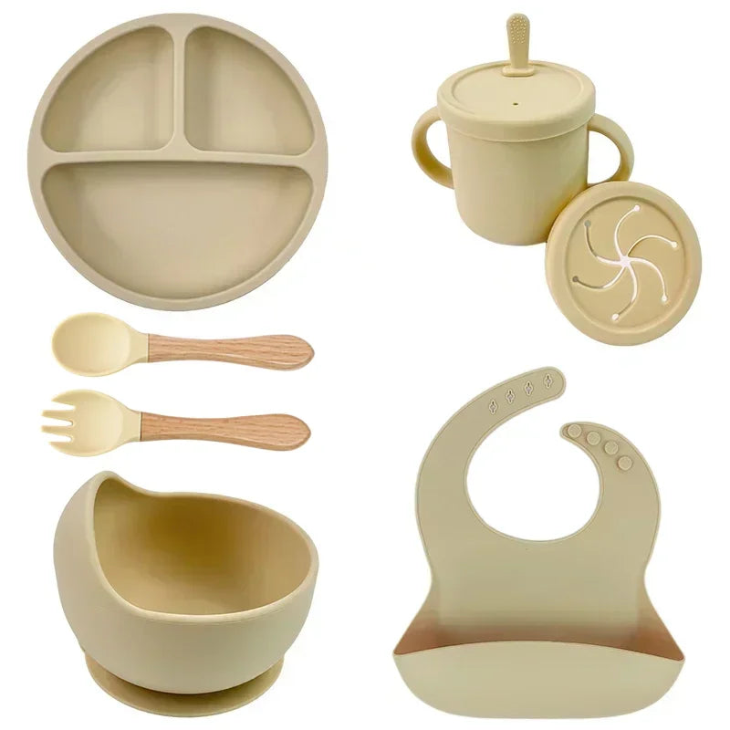 Food-Grade Silicone Baby Dinnerware Set